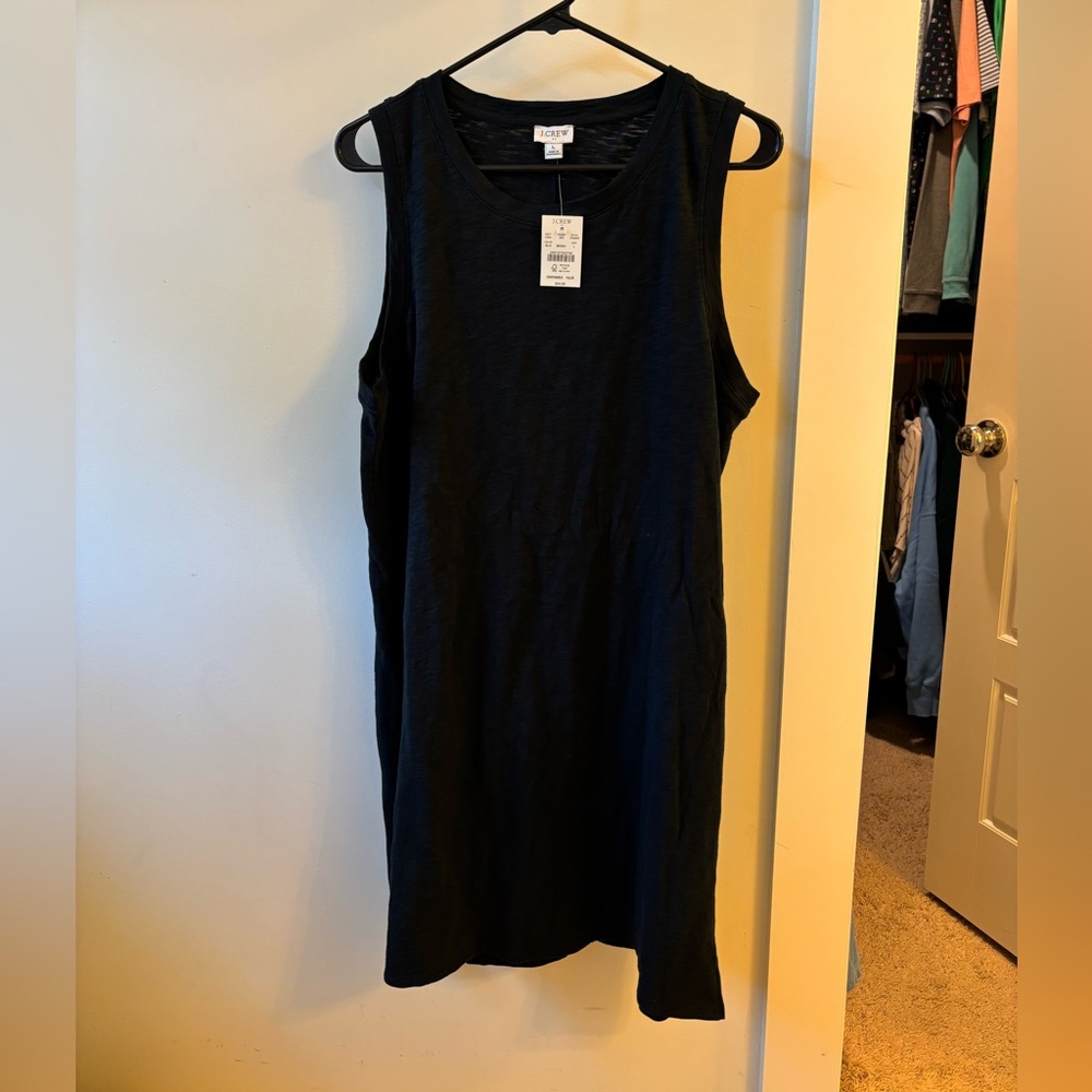Black Sleeveless Swing Dress from J. Crew